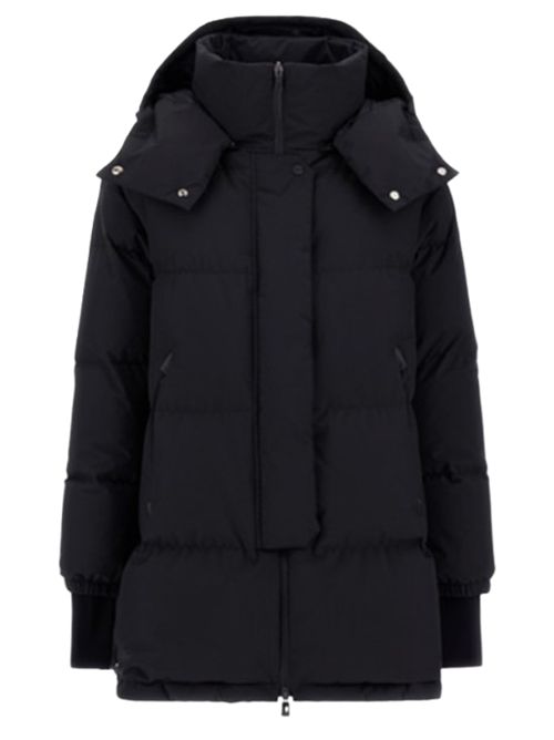 Piumino mediocon cappuccio nero Herno HERNO | PI002047D128409300 NERO